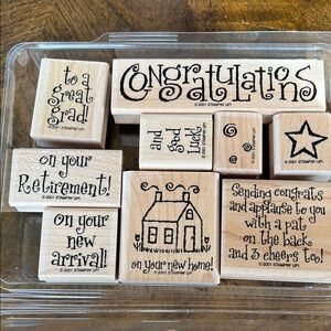 Stampin' Up! Wooden Stamp Set - Congratulations 2001